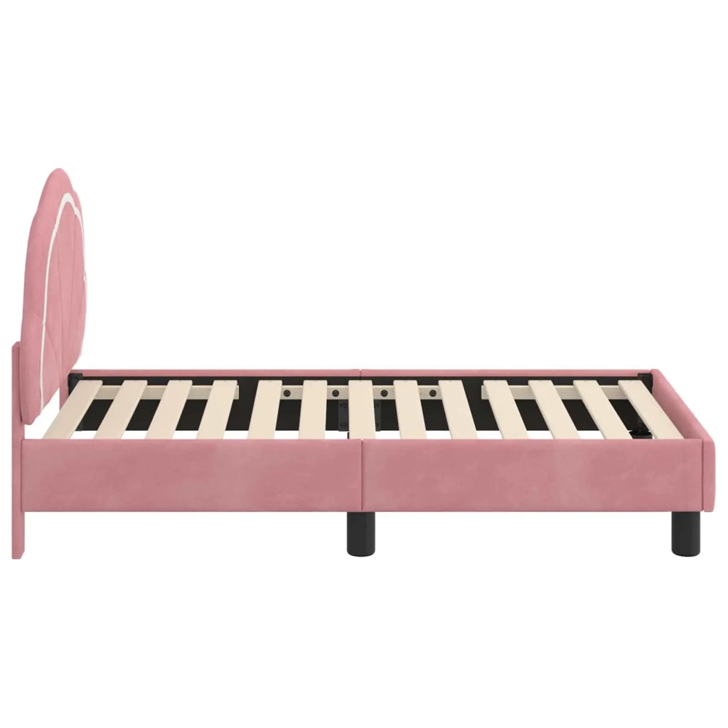 Letto singolo | Letto per adulti | Struttura letto per bambini con testata Rosa 70 x 140 cm