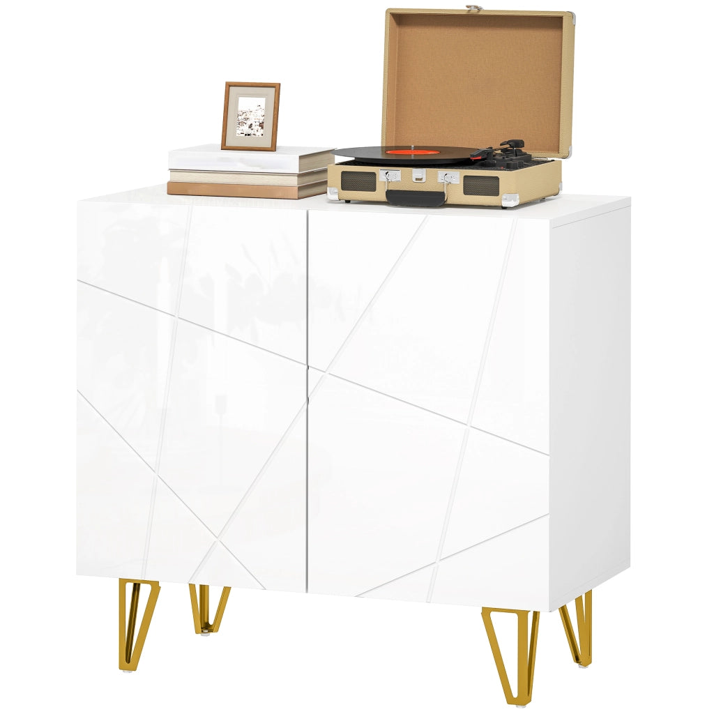Mobile Ingresso con Ante e Ripiani ¨C Minimal ¨C 80x40x75 Bianco
