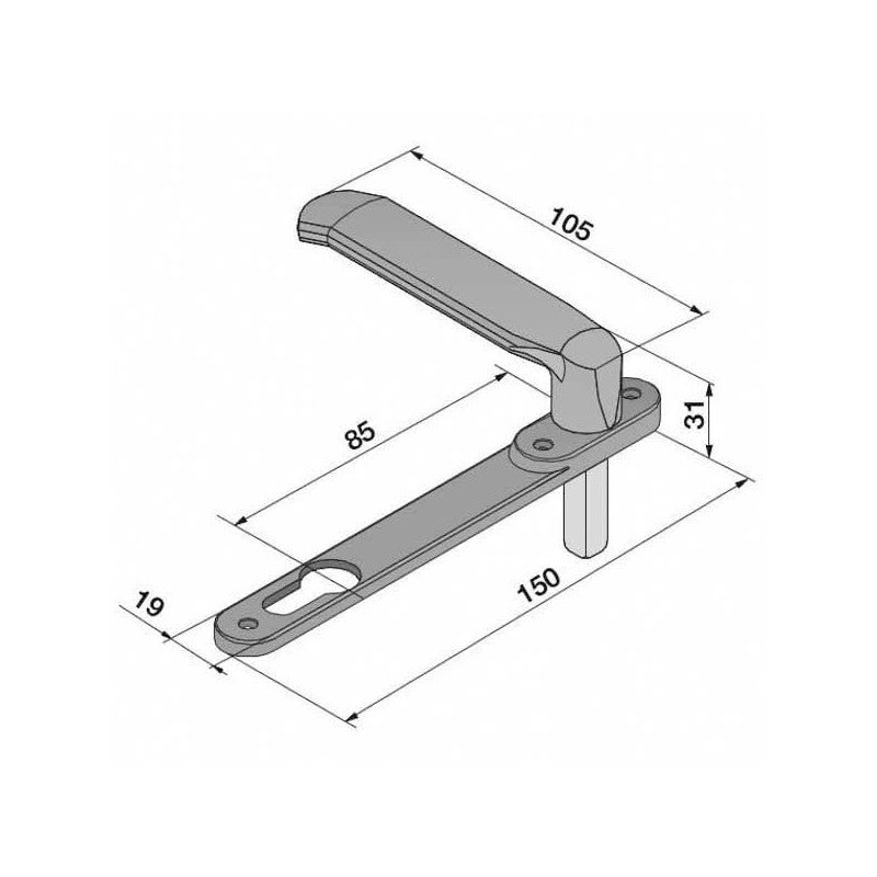 Maniglia Placca Nylon 086.00.04.0 Welka