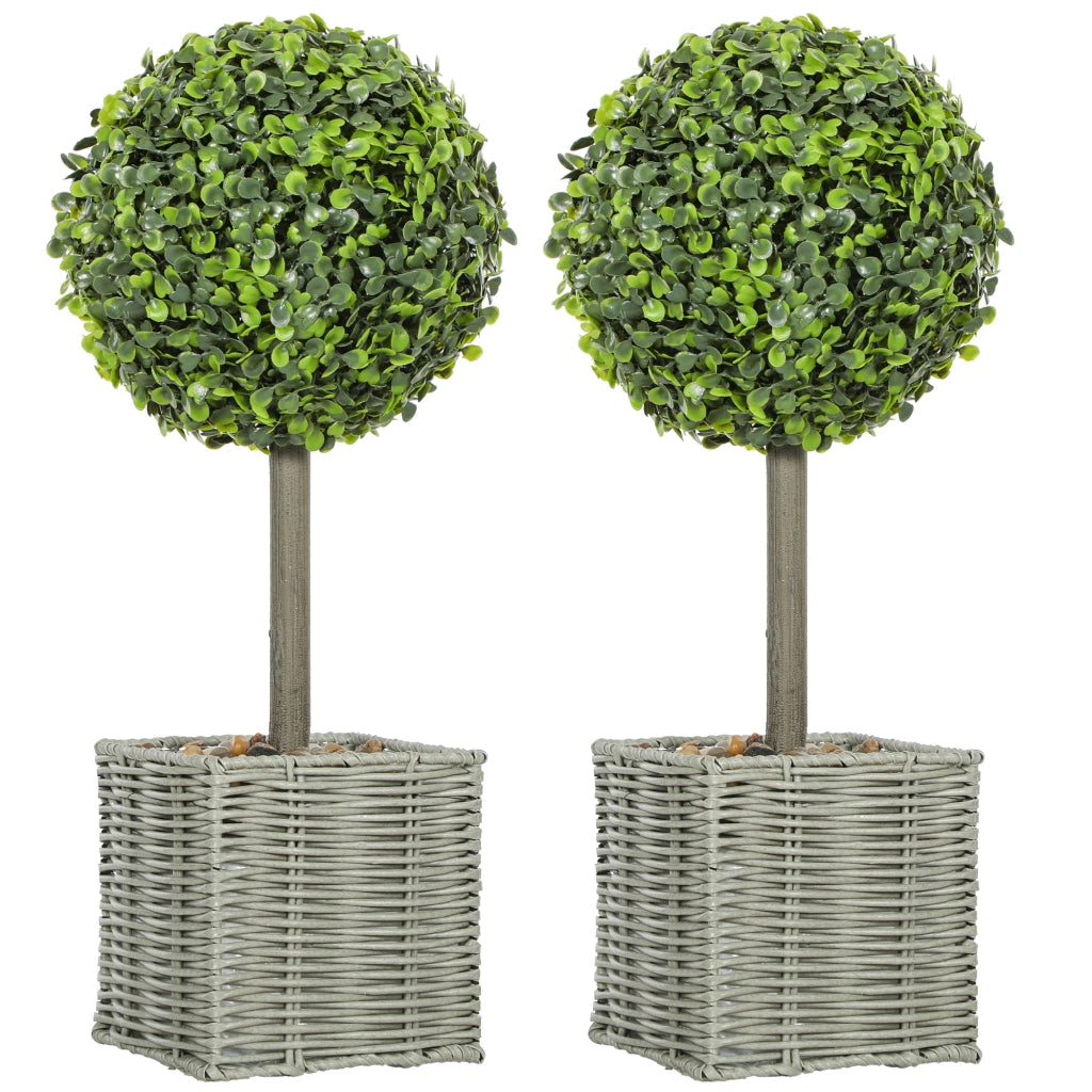 Set 2 piante artificiali ¨C zephmum ¨C verde plastica cemento