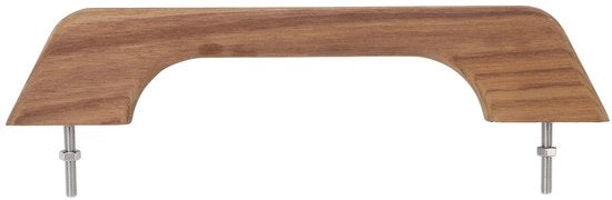 Leuning in Legno di Teak 30 cm - Manubrio Ergonomico - Resistente al Tempo - Accessorio per Barche e Camper - Attraente Estetica Unica - Leuning per Barche
