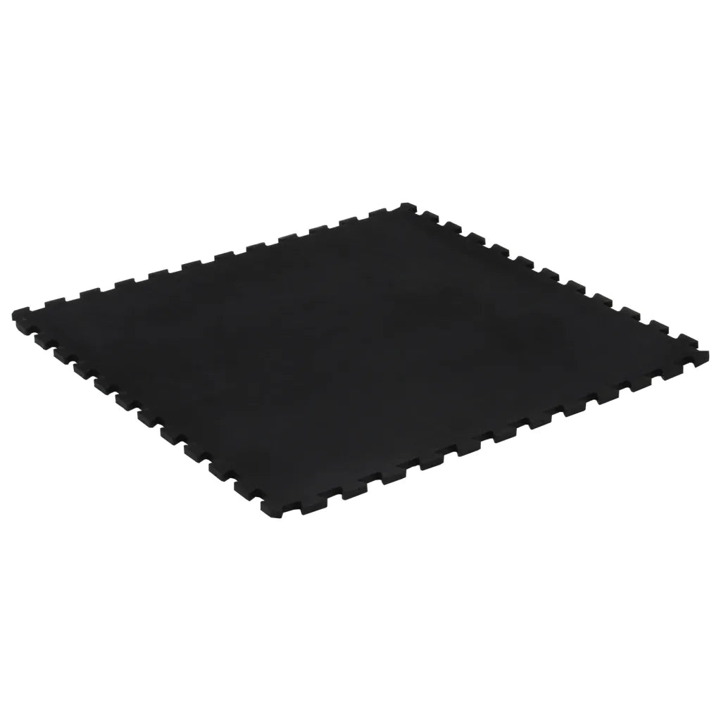 Piastrella per Pavimenti in Gomma Nera 12 mm 100x100 cm CFW2700326