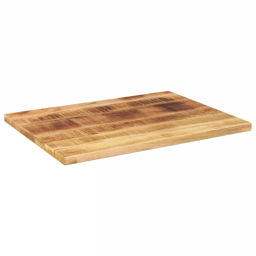 Piano per Tavolo | Superficie Tavolo | Piano Scrivania 80x50x2,5cm Rettangolare Legno di Mango Grezzo