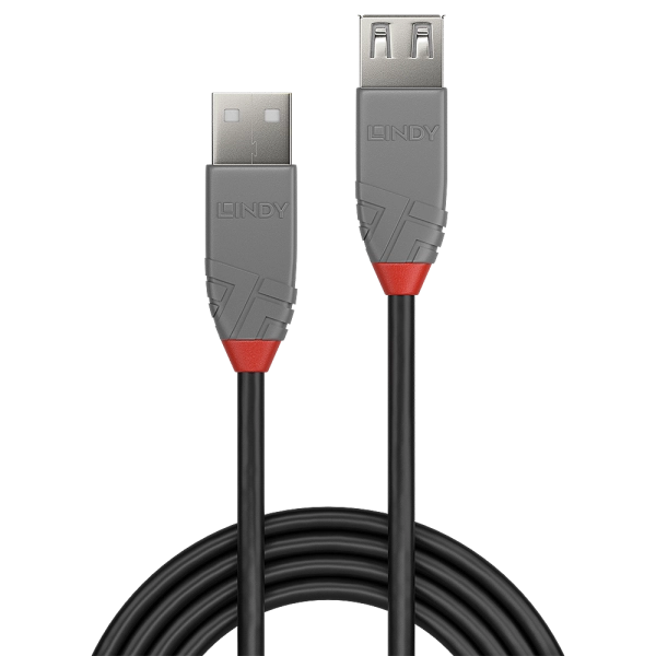 LINDY Prolunga USB 2.0 Tipo A Anthra Line, 0.5m
