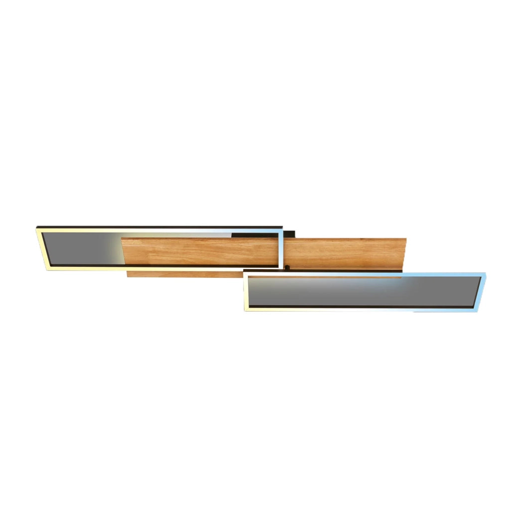 Applique Contemporanea Cornice Metallo Nero Led Integrato 44W Da 2700 A 5000K