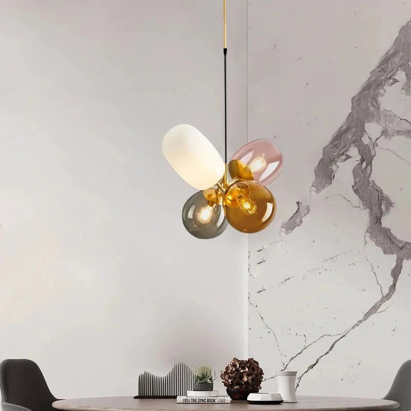 Lampada Da Soffitto Pensile Di Vetro Multicolor APP436-4C