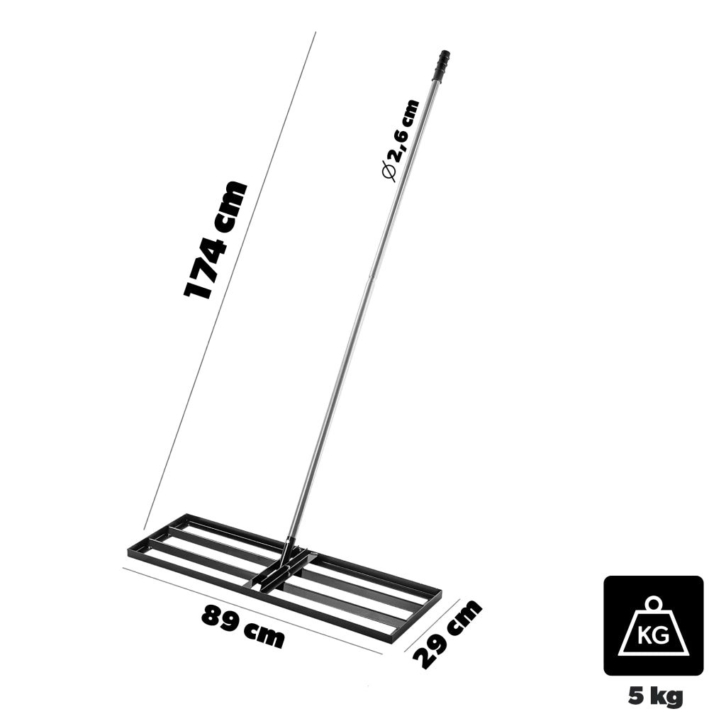 Livellatrice manuale per prato KADAX, 30x90 cm con manico