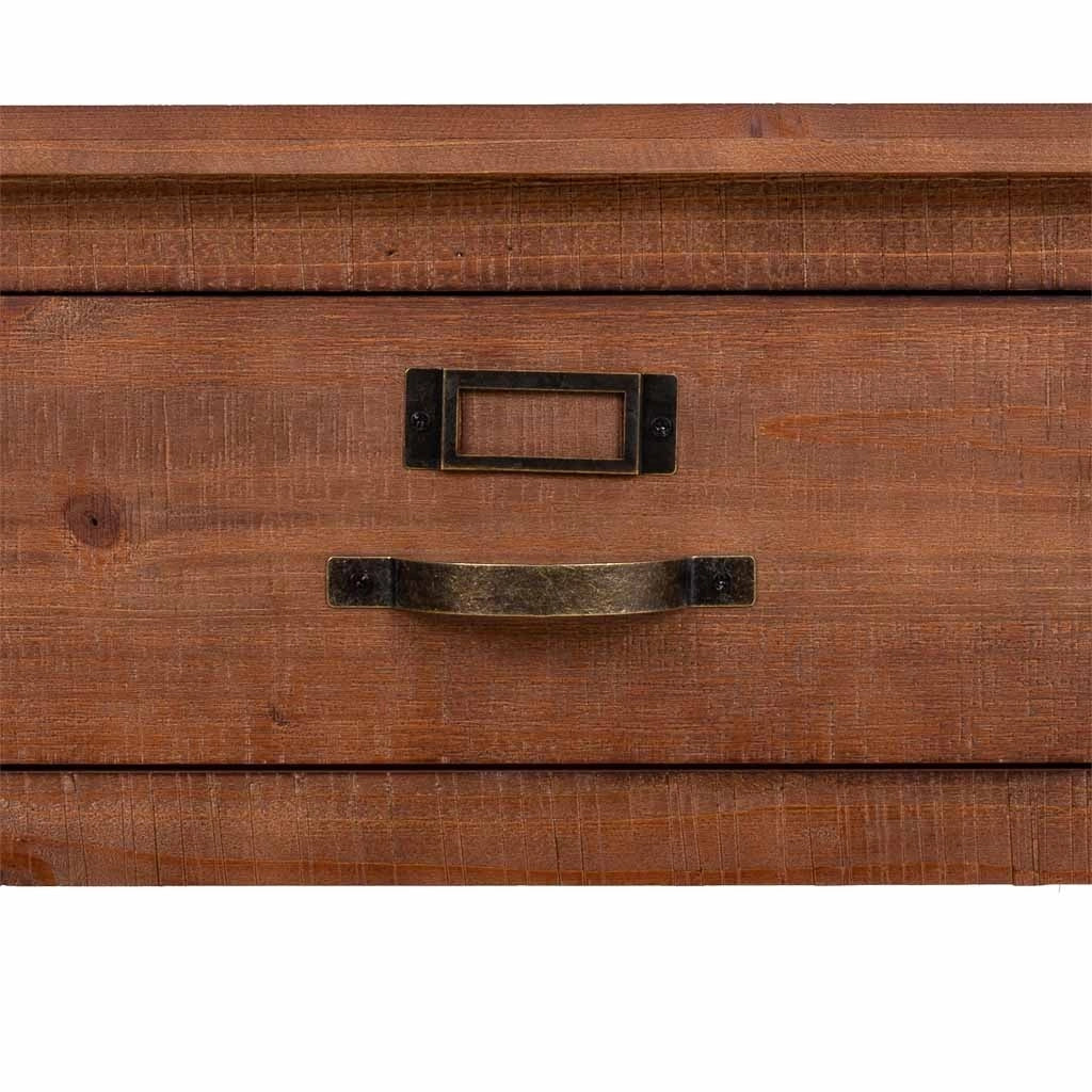 Mobile ingresso in legno marrone con ripiani, 127x46x76h cm