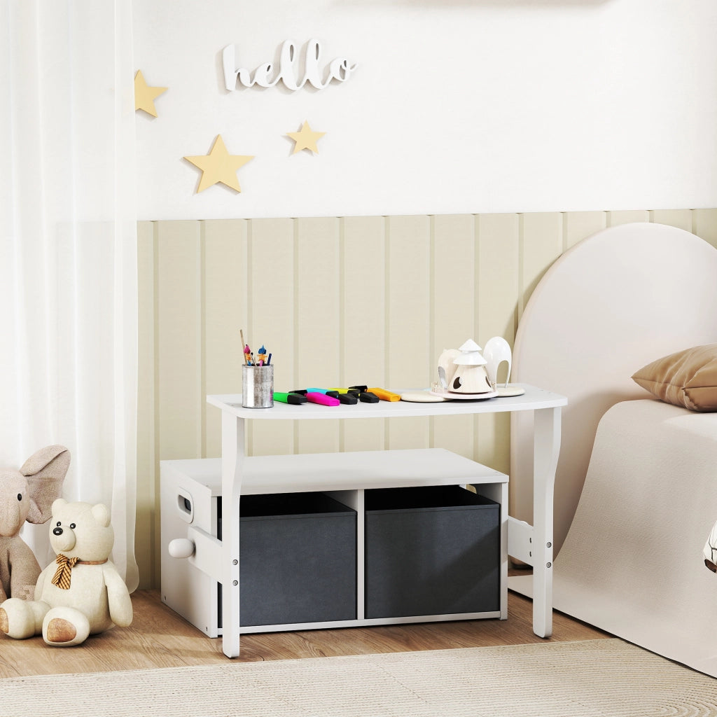 Tavolo Bambini con Sedia e Contenitore ¨C Minimal ¨C Bianco