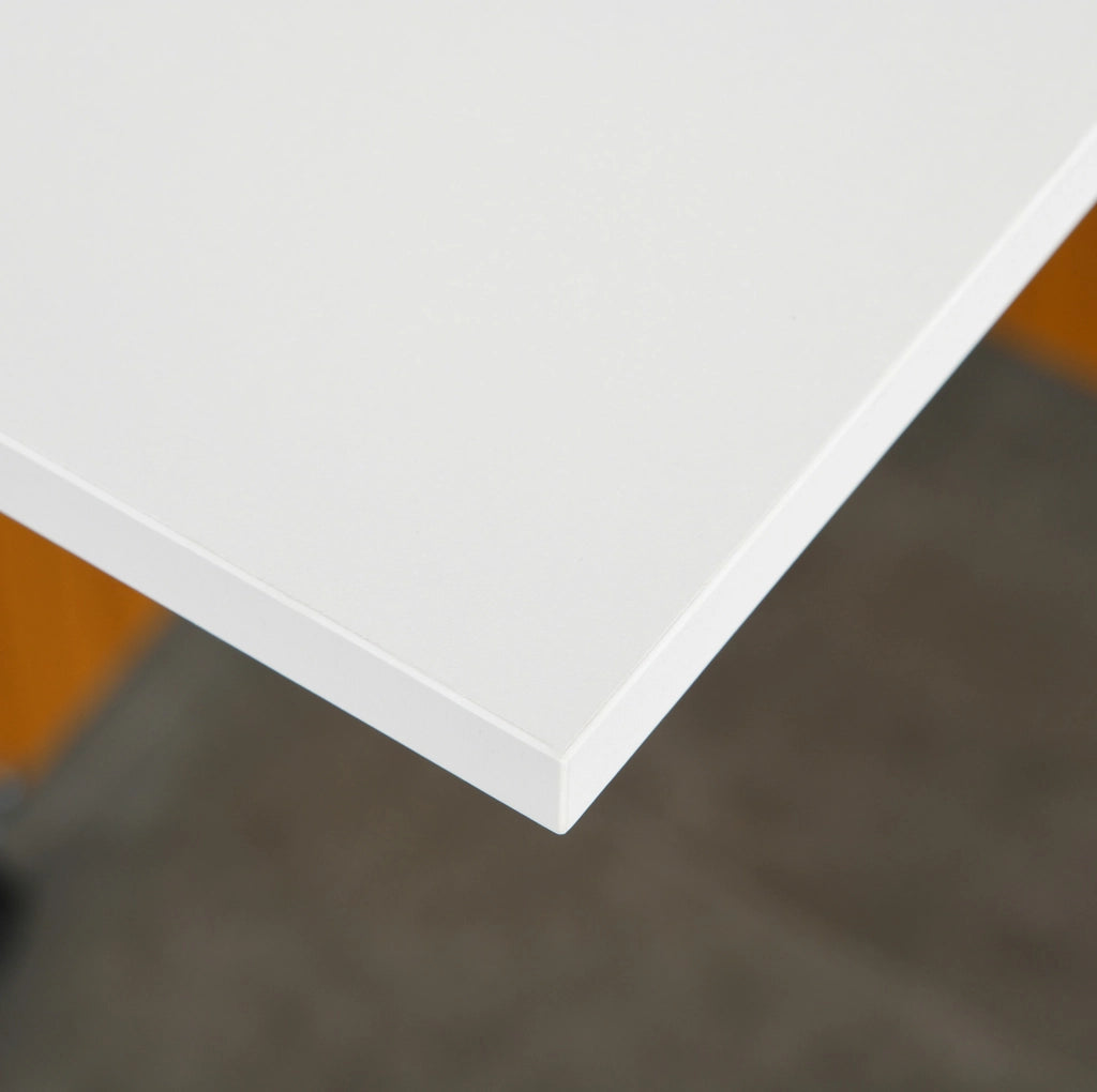 Tavolo da pranzo pieghevole 120x80 cm bianco - piano ribaltabile con ruote