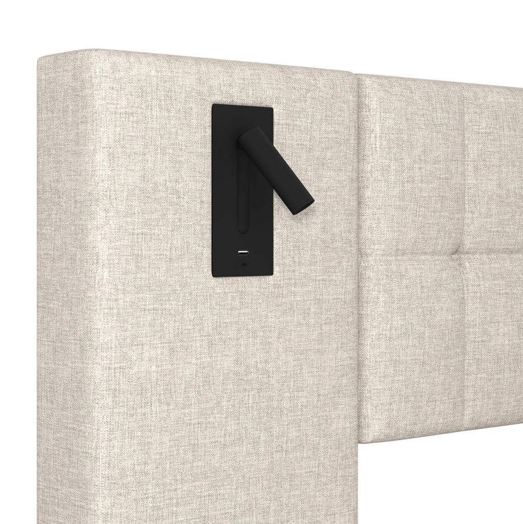 Letto matrimoniale 180x200 cm con LED, spot e USB