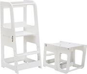 Tavolo Cucina - Tavolo Elevabile per Bambini - Bianco