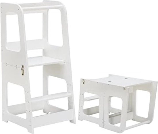 Tavolo Cucina - Tavolo Elevabile per Bambini - Bianco