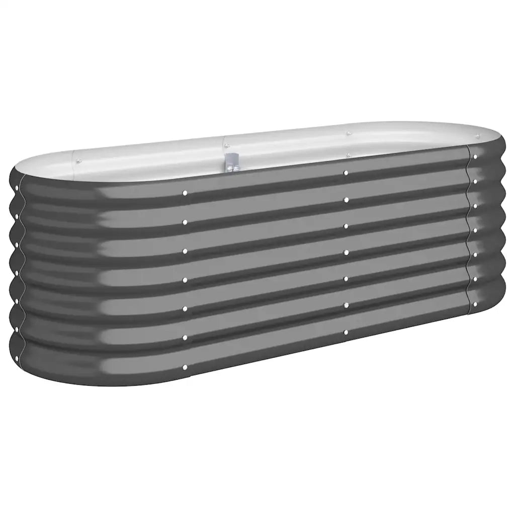 Fioriere | Cassetta per fiori | Letto da Giardino in Acciaio Zincato 114x40x36 cm Antracite