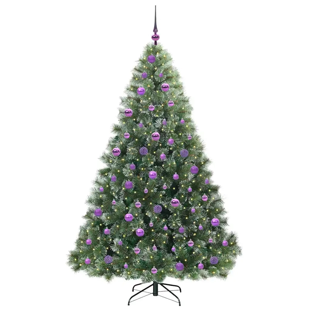 Albero di Natale | Decorazioni natalizie artificiale con 300 LED Verde 180 cm PE e PVC