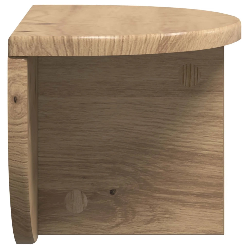 2 pz Scaffale da parete | Ripiano a parete | Mensola a parete Rovere artigianale 38 x 19 x 19 cm