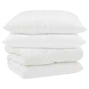 Piumone | Duvet Invernale con cuscino 3 pz Bianco Microfibra