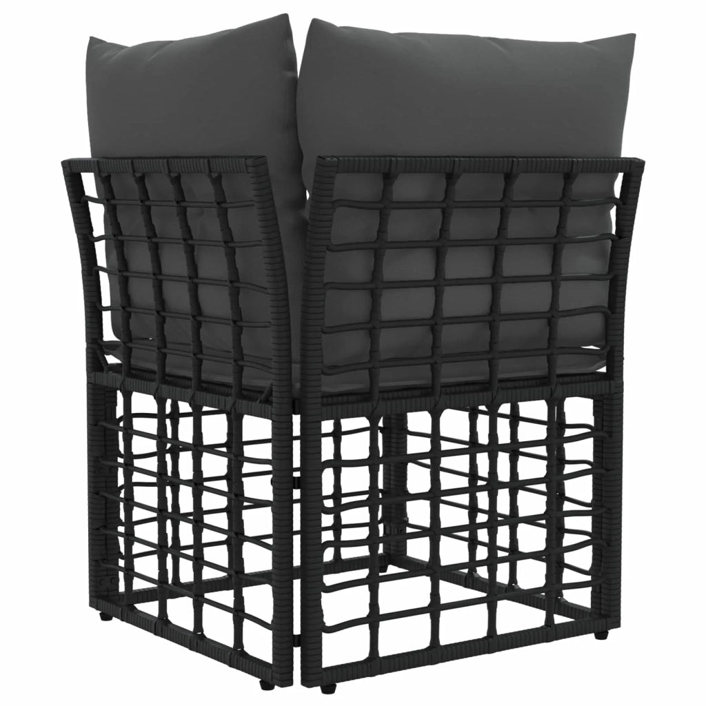 Modulo Divano Angolare da Esterno Nero 62 x 62 x 70 cm 42026725