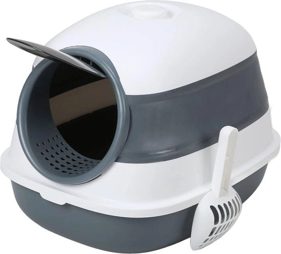 Lavatrice Automatica per Gatti - Con Luce UV - Grande Dimensione - Grigio Scuro