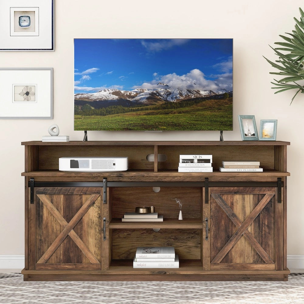 Mobile TV Sideboard con Ante Scorrevoli ¨C Xylo ¨C Legno, 148x40x78 cm