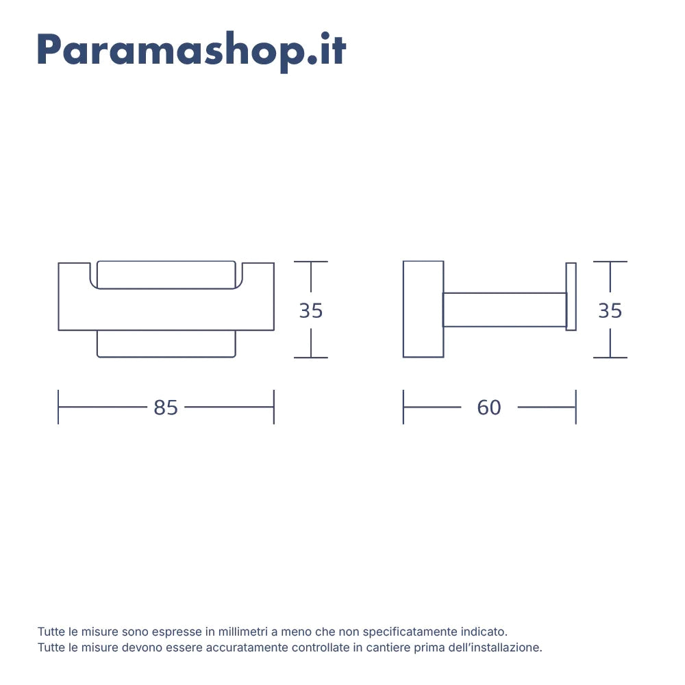 Set da bagno 2 accessori cromato: porta sapone e porta spazzolino | Arch