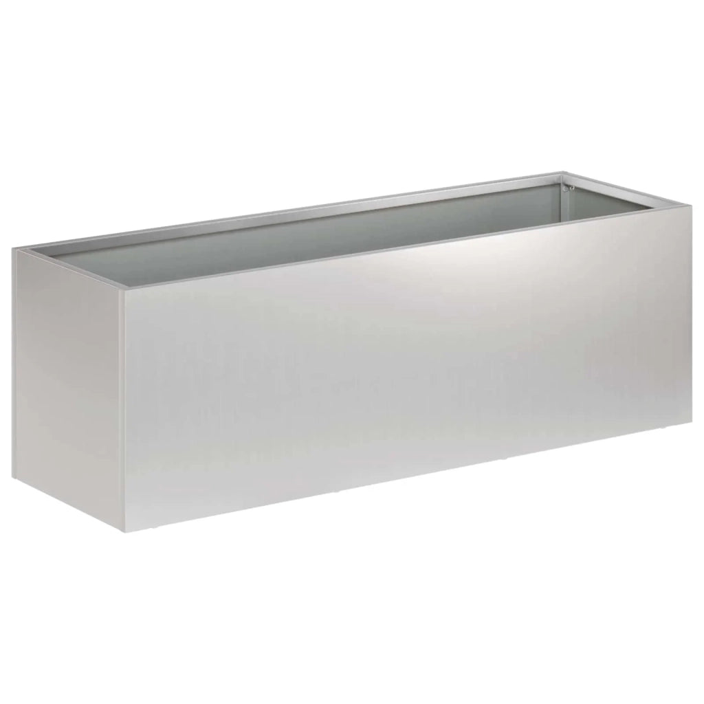 Vaso da giardino Argento 40 x 20 x 20 cm Acciaio zincato 8005144