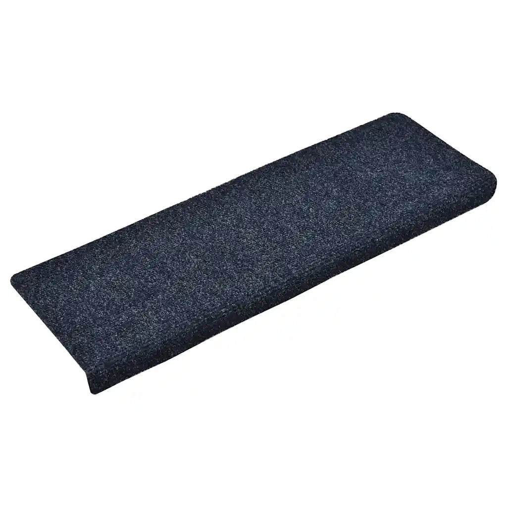 Tappetini per scale autoadesivi 15 pz | Gradini per Scale 65x21x4 cm blu bordo rettangolare