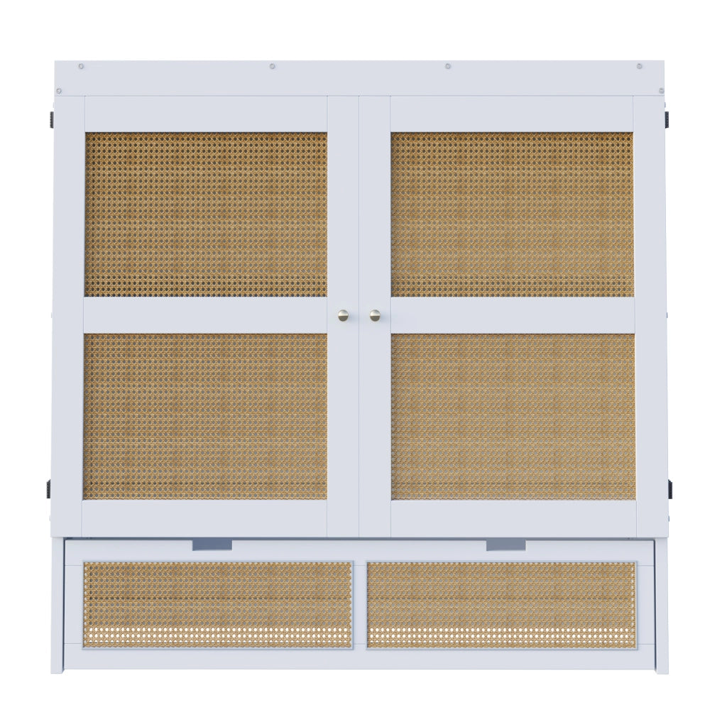 letto a scomparsa legno bianco 140 x 200 cm