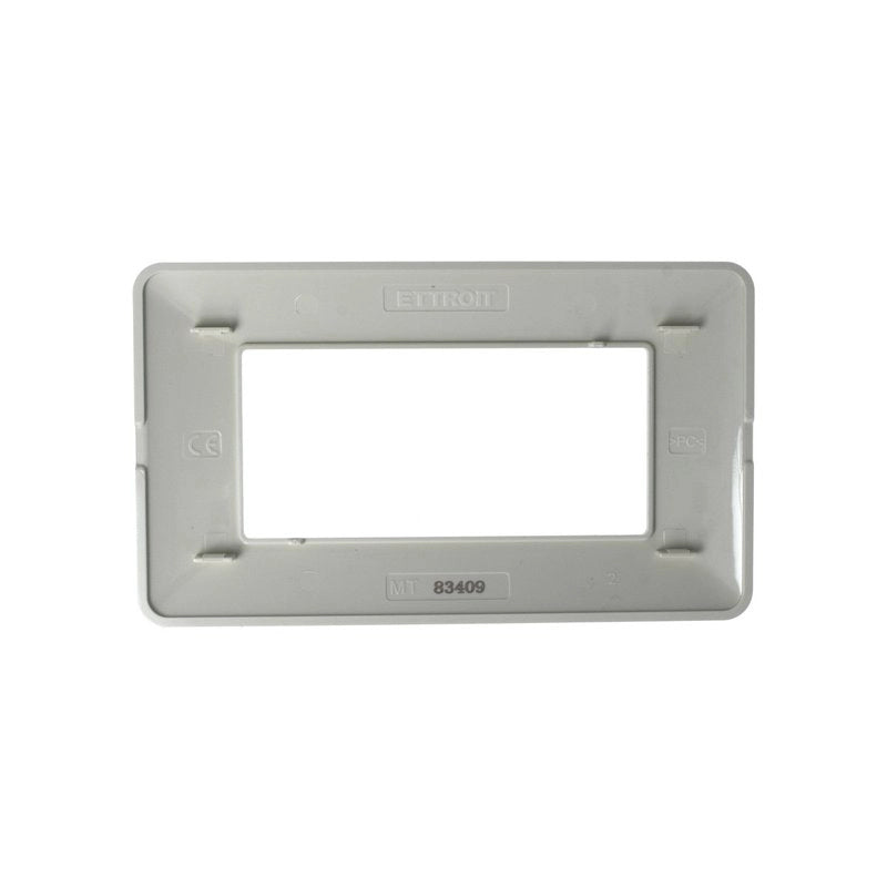 Placca Plastica Serie Solar 4P Colore Bianco Satinato Compatibile Con Bticino Matix