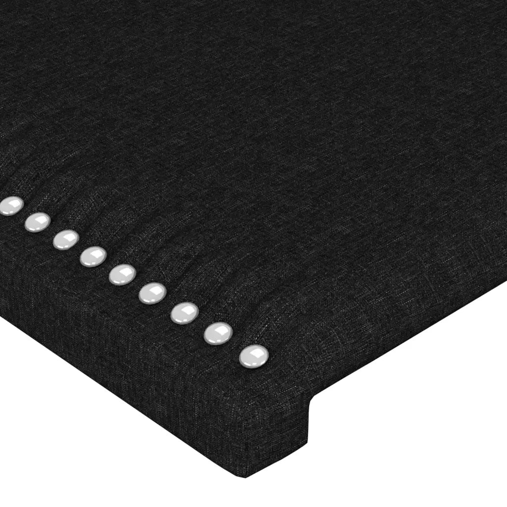Testiera ad Orecchio-Testata con Orecchie Nera 103x16x118/128 cm in Tessuto 623275