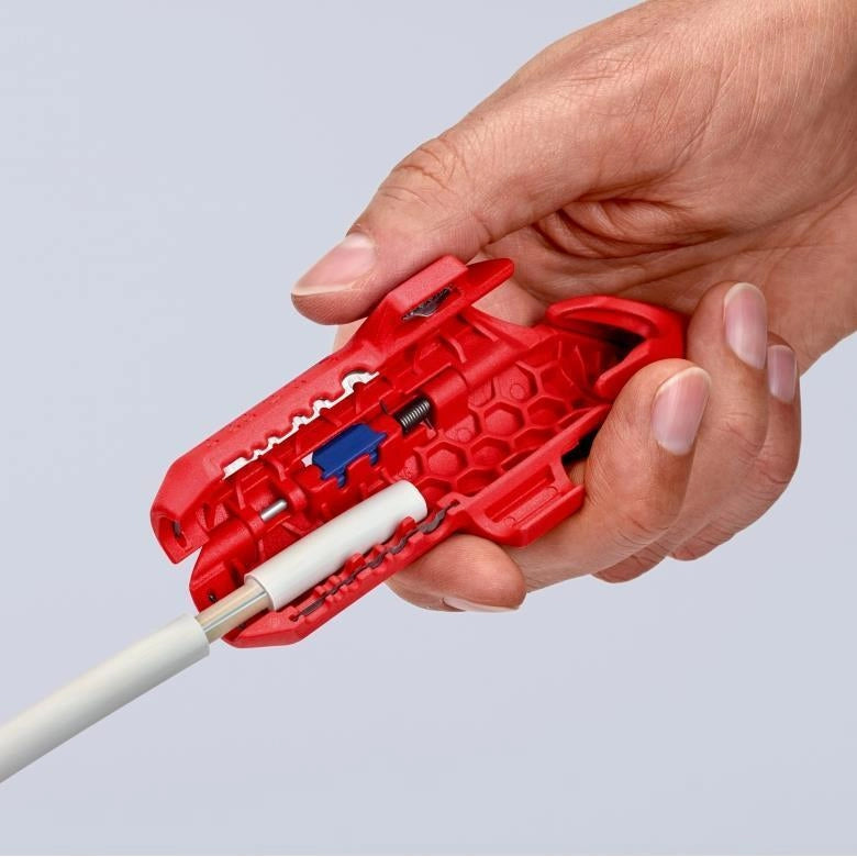 Knipex ErgoStrip pinza spellacavi Blu, Rosso