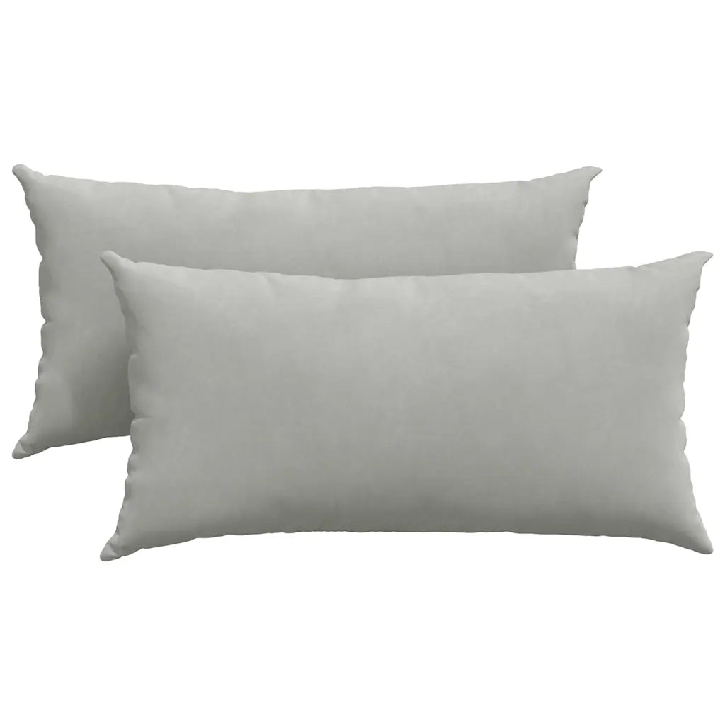 Cuscini da Divano 2 pcs Grigio chiaro 80 x 40 cm Tessuto 42013726