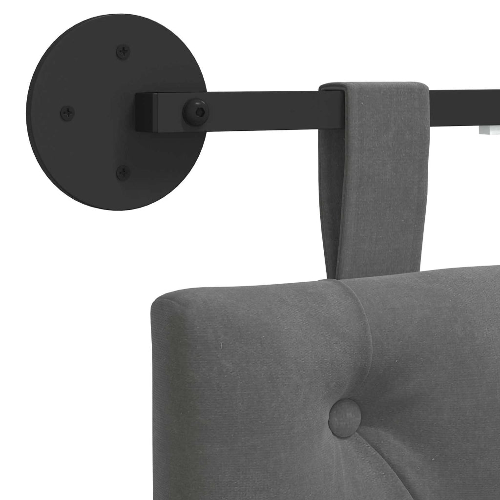 Testiera | Testata sospesa Con luce LED Grigio Scuro Velluto