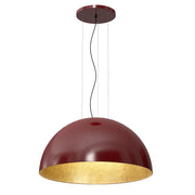 Lampada a sospensione Compo Ø80 bordeaux interno oro E27
