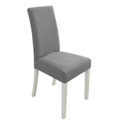 Copertura elastica per sedie, colore grigio, set da 4, per sedie da pranzo
