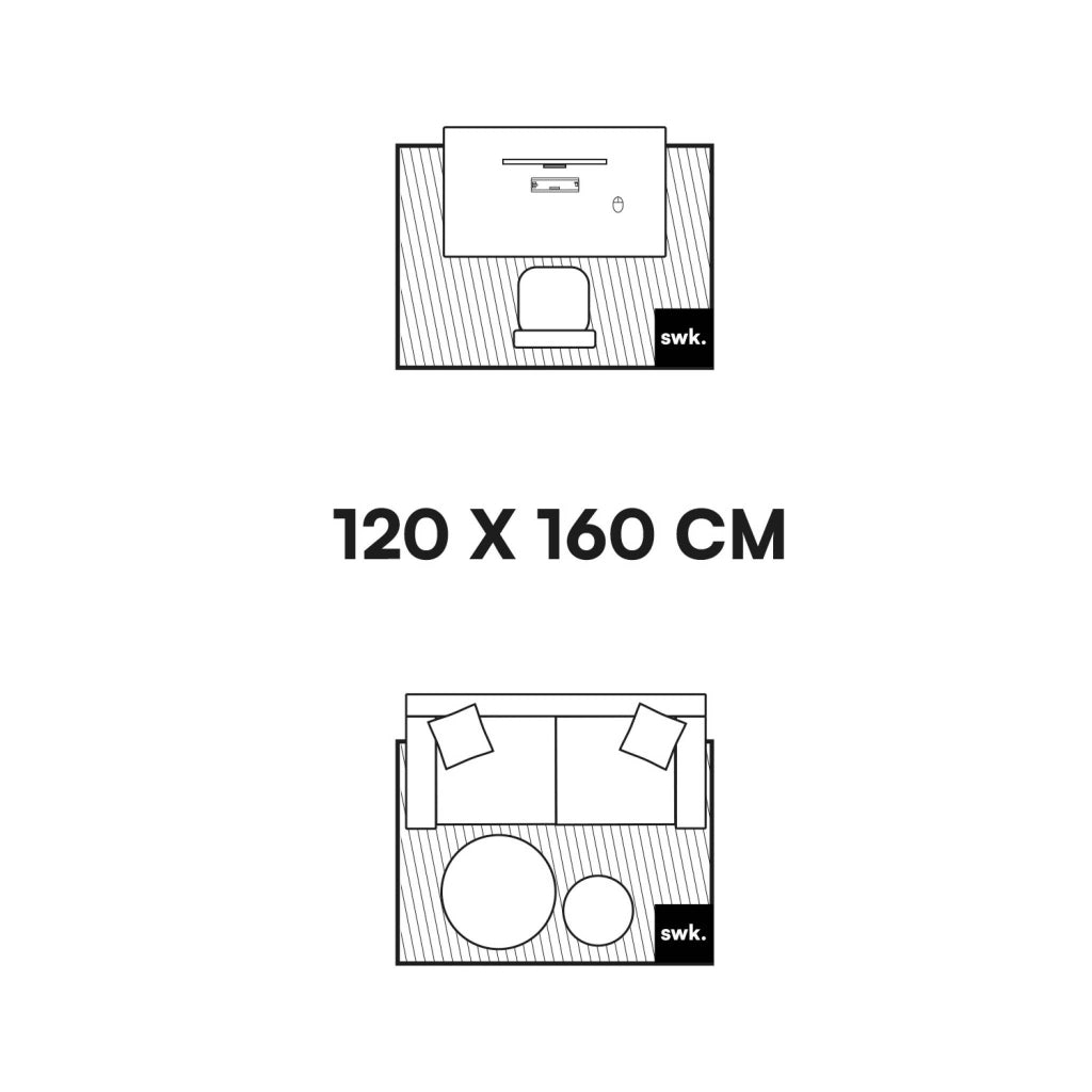 Tappeto da interno a righe ocra e bianco