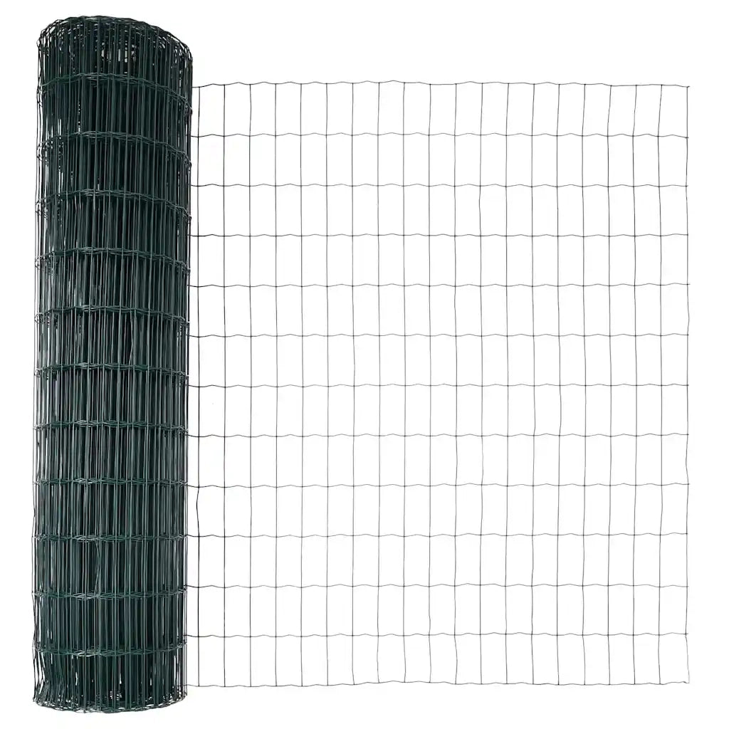 Recinzione da Giardino | Recinzione con Posto Verde 1 x 25 m Acciaio e PVC