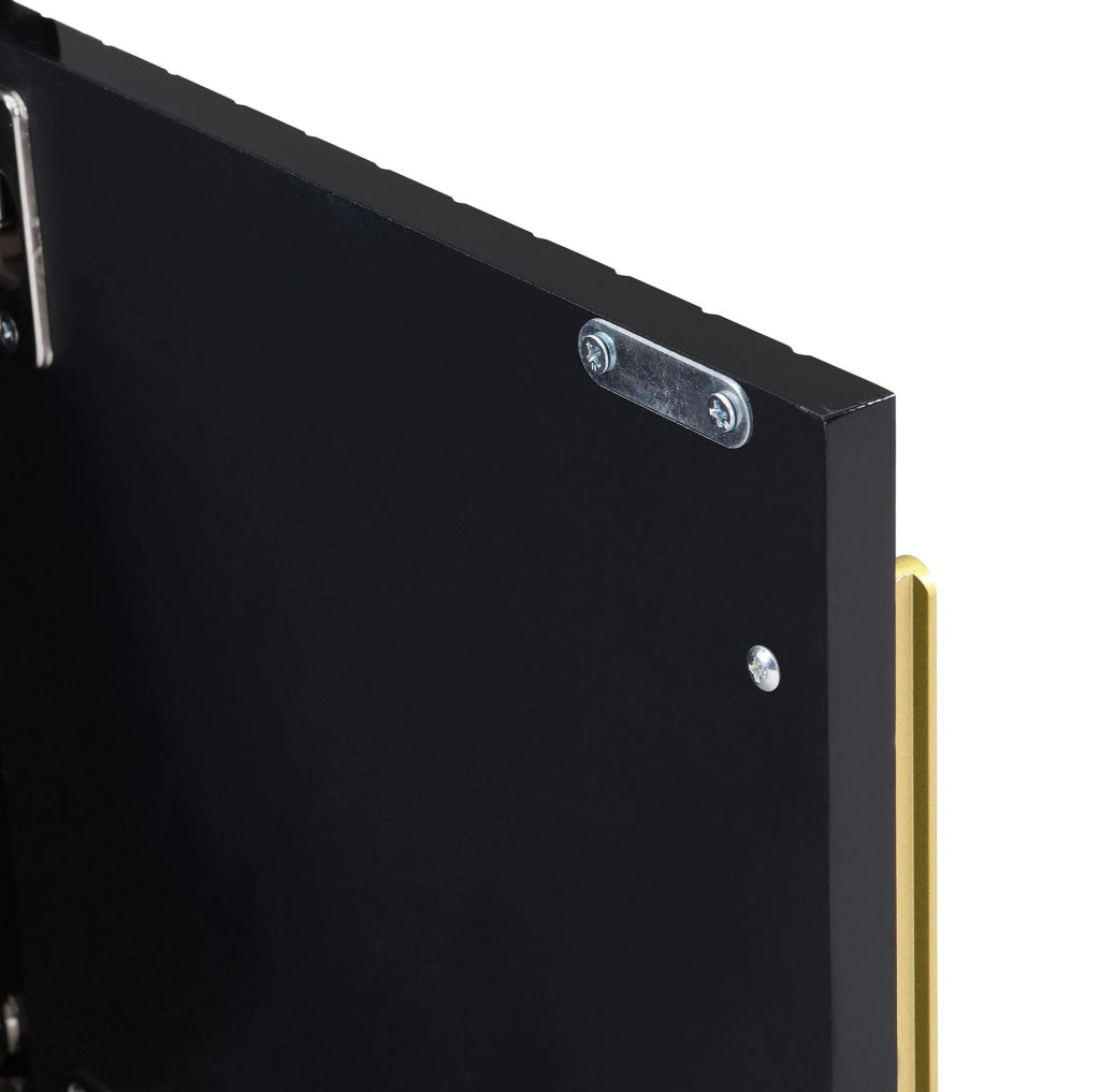 Mobile TV 170x40x53,5 cm con 4 ante e 2 cassetti in MDF nero lucido
