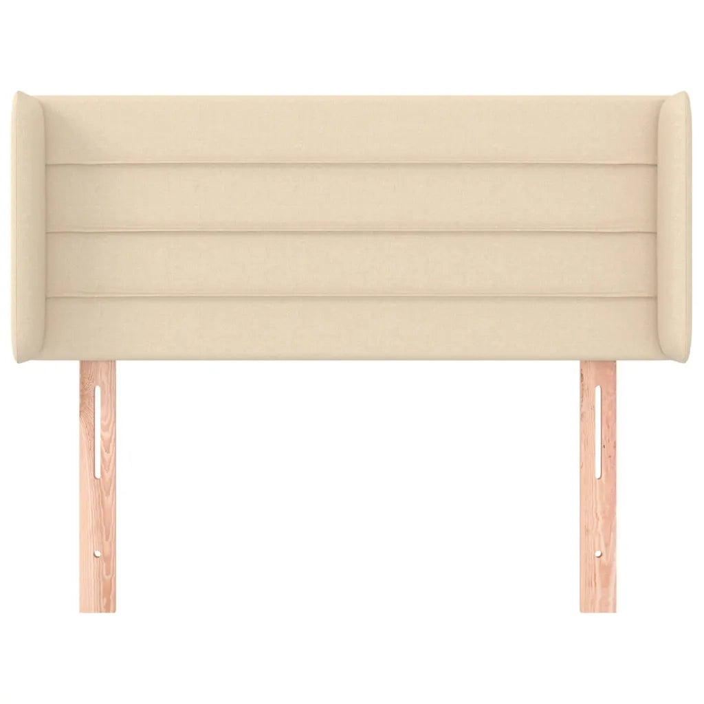 Testiera | Testata ad Orecchio Crema 93x16x78/88 cm in Tessuto