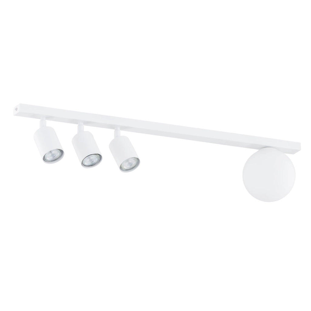 Plafoniera bianca BASTER 70 cm 4 luci GU10/E14 Emibig