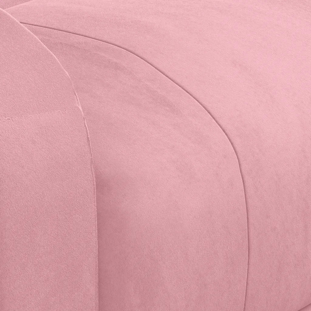 Poltrona Elettrica Reclinabile Massaggio in Velluto Rosa 3098397