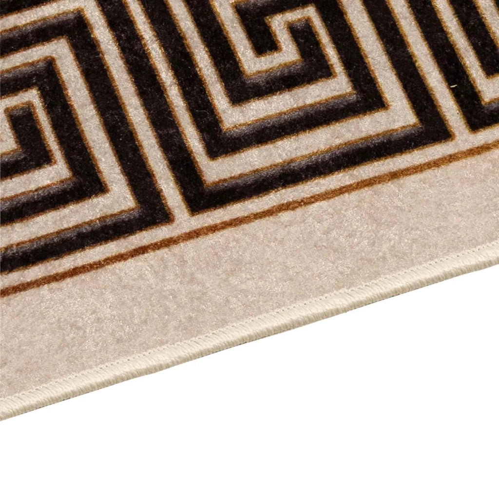 Runner Tappeto MARSA Nero 100 x 300 cm Poliestere e PVC 42023340