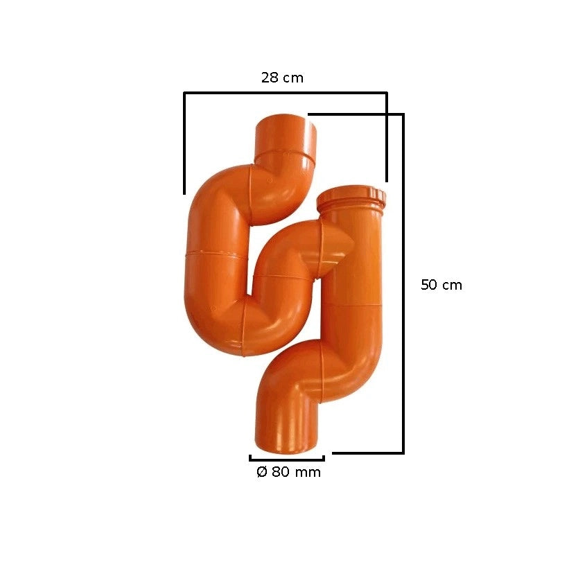 Sifone trapani in pvc : Diametro - 80