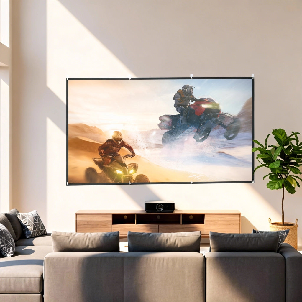 Telo per Proiettore Pieghevole 120' Bianco ¨C zephmum ¨C 16:9 HD 4K/8K