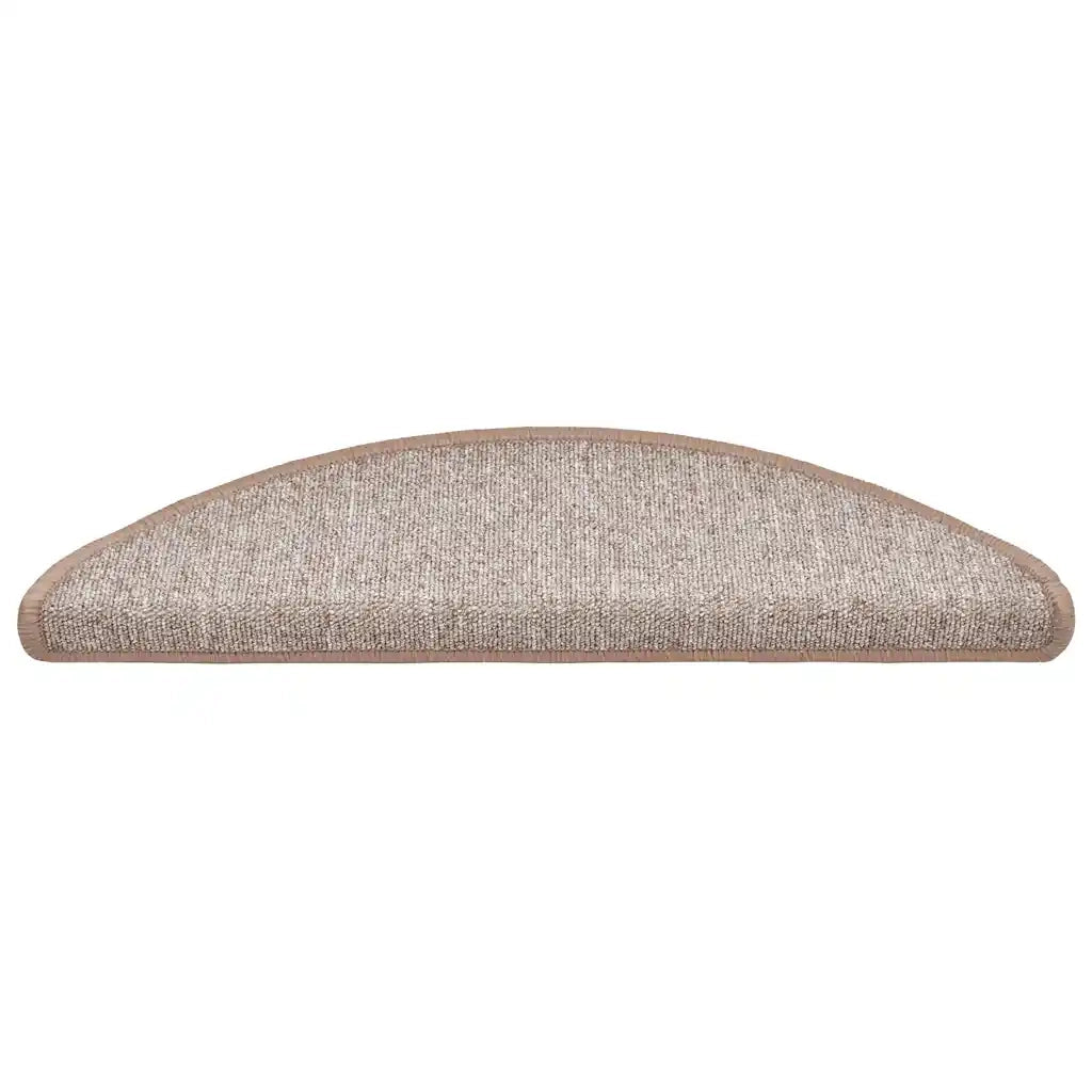 Tappetini per scale 20 pz | Gradini per Scale 56x17x3 cm Marrone chiaro Semicircolari