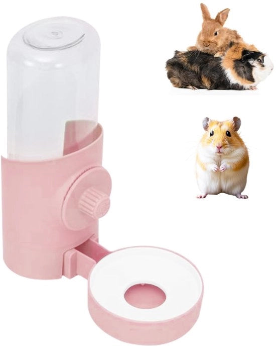 Dispensatore d'acqua 500 ml a sospensione - Set da 2 - Fusto automatico per animali domestici - Facile da installare