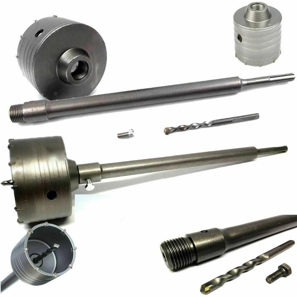 Trade Shop - Fresa A Tazza Carotatrice Per Muro Pietra Da 30 A 160mm + Asta Da 60cm Sds Plus -