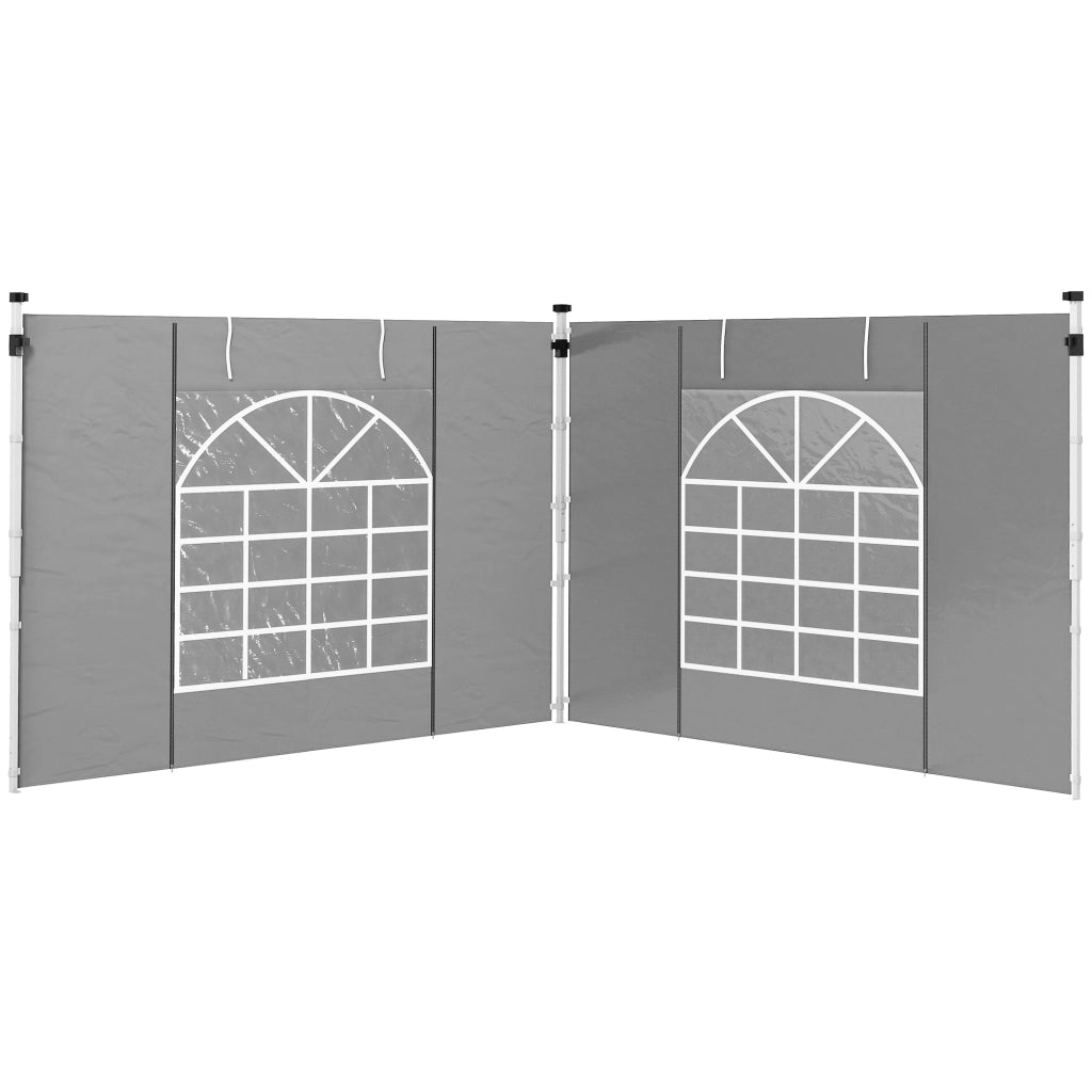 Pareti Laterali per Tenda 300x200 cm con Finestra e Porta a Zip Grigio ¨C Minimal ¨C 300x200 cm