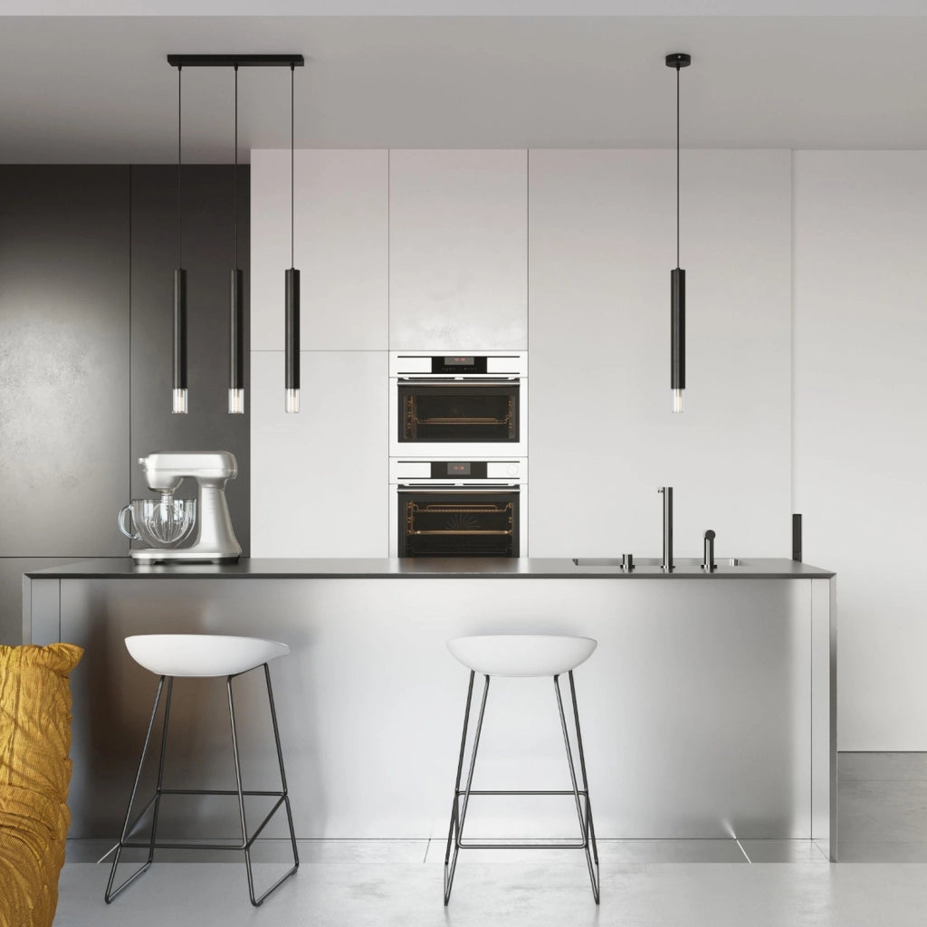 Lampada a sospensione SULTAN 1 nera vetro G9 Pure Lume