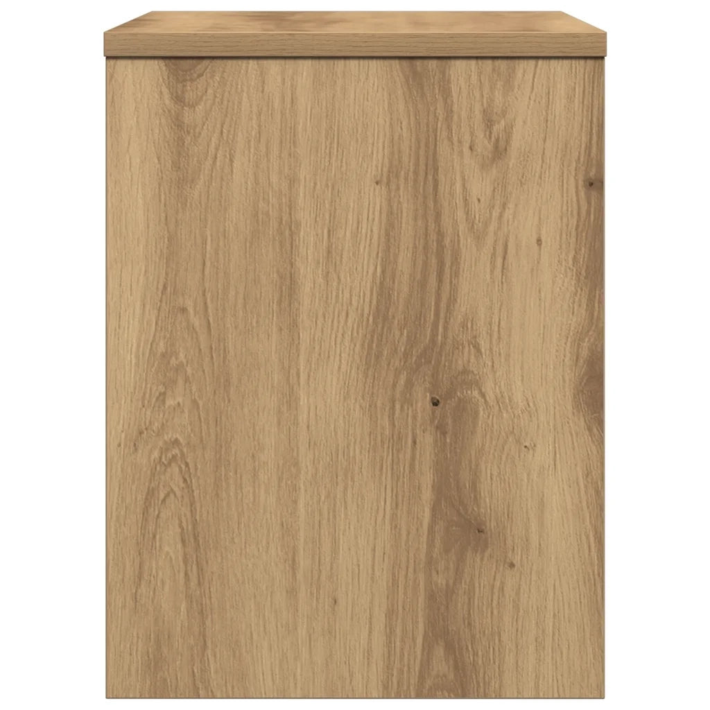 Comodino | Armadio da Notte | Mobiletto da notte Rovere Artigianale 40x30x40 cm in Legno Multistrato